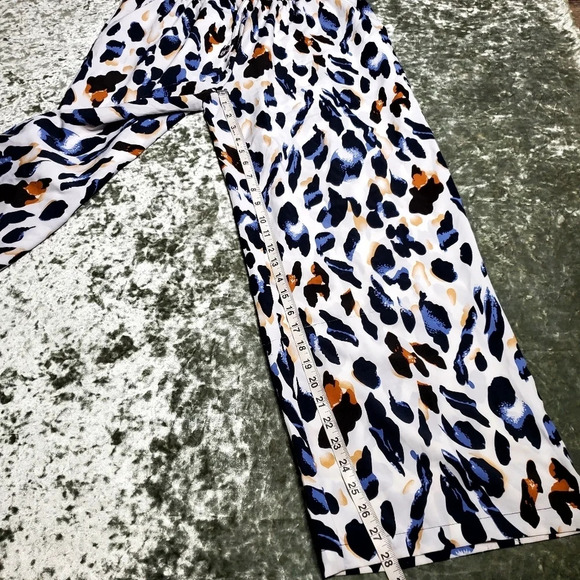 Azel Hazel Colorful Leopard Print Wide Leg Pants - Picture 4 of 11